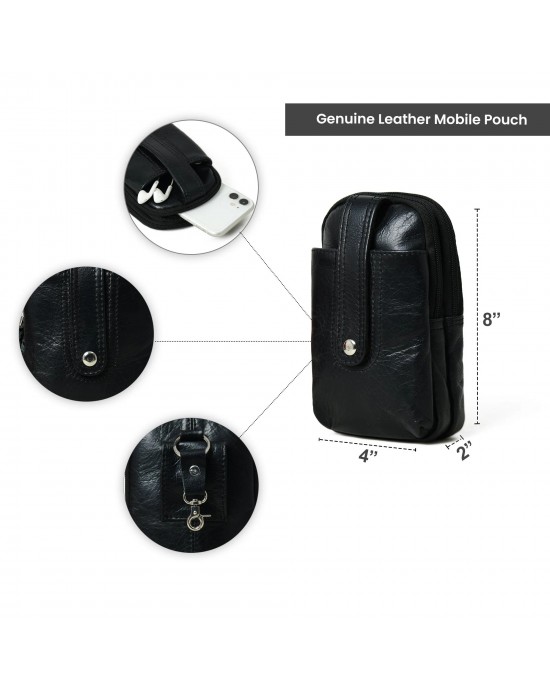 Jet-Set Organizer: Leather Phone Pouch