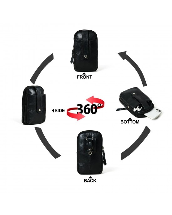 Jet-Set Organizer: Leather Phone Pouch