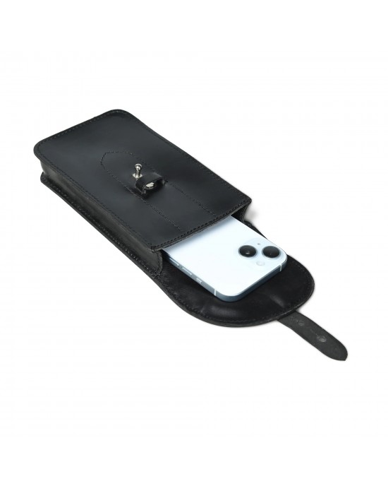 Cocoa Black Mobile Case With Strap