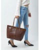 The Kim Tote Bag - Dark Brown
