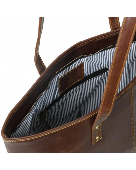 The Kim Tote Bag - Dark Brown