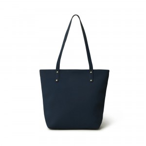 Era Vegan Leather Tote- Navy Blue