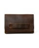 Chic Cocoa Leather Women's Clutch