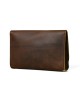 Chic Cocoa Leather Women's Clutch