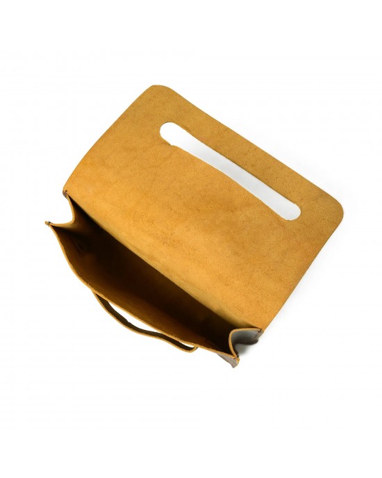 Chic Cocoa Leather Women's Clutch