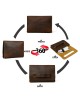 Chic Cocoa Leather Women's Clutch