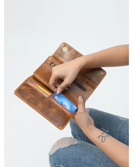 Ellison Women's Wallet- Tan Brown