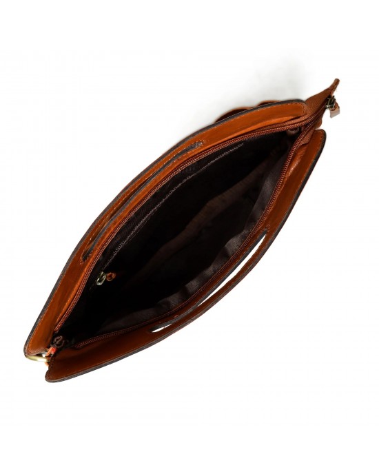 Western Leather Clutch Tooling Purse