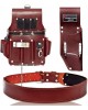 Leather Tool Pouch for Construction,Heavy Duty Hammer Holder