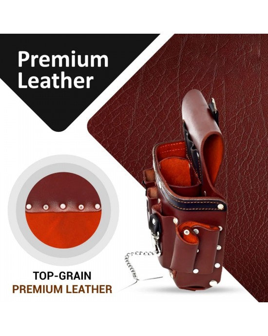 Leather Tool Pouch for Construction,Heavy Duty Hammer Holder