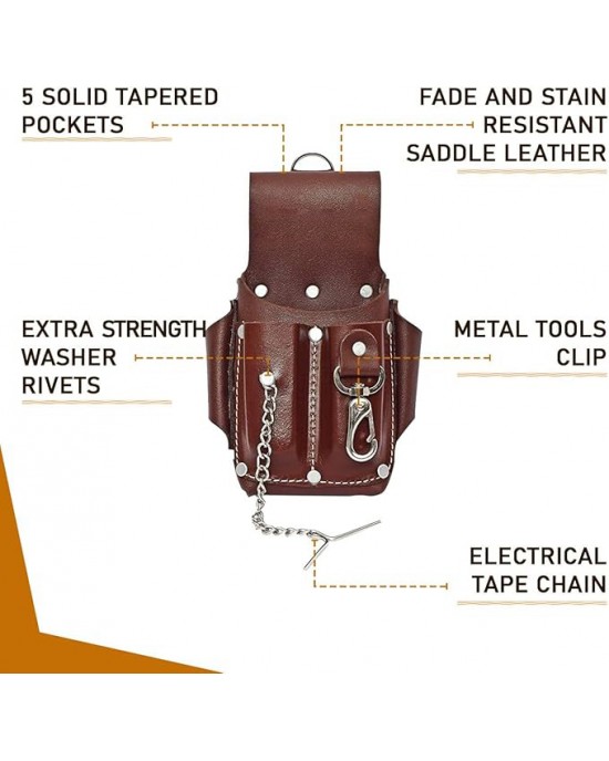 Pro Electrician Pouch, Tool Pouch with Belt Clip