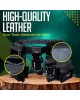 Rising Star 18-Pocket Heavy Duty Leather Tool Belt – Oil-Tanned Utility Tool Pouch with Hammer Holder, Adjustable Waist Tool Bag for Carpenters, Electricians, Construction Workers