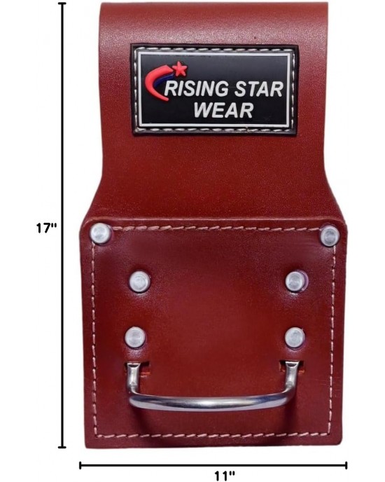 Rising Star Wears Pure Oil Tanned Leather Tool Belt Pouch Perfect For Carpenters, Plumbers, Electricians, Gardeners And Construction Workers Multipurpose 18 Pockets Pouch With Framing Tool Bags