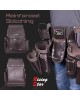 100% Leather Electrician Tool Pouch with Adjustable Belt,Stylish Tool Bag for Waist with 19 Pockets, Perfect for Carpenters,Plumbers, Electricians,Craftsmen,and Handymen