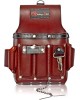 Rising Star Wears-11 Pockets Maroon 100% Oil-tanned Grain Leather,electrician Tool Pouch, Tape Measure,screwdriver,hammer & Pliers Organizer,ideal For Carpenter,plumber,framer & Construction Worker