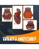 Rising Star Wears-11 Pockets Maroon 100% Oil-tanned Grain Leather,electrician Tool Pouch, Tape Measure,screwdriver,hammer & Pliers Organizer,ideal For Carpenter,plumber,framer & Construction Worker
