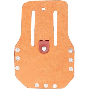 Rising Star 100% Multi-Purpose Heavy Duty Extra Large Tape Holder + Full-Grain Leather Tool Pouch - Dark Brown | Perfect for Construction Engineer, Carpenters, Electricians & Ironworker