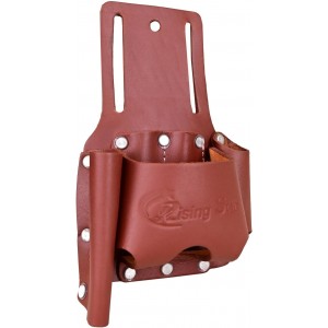 Rising Star Wears Leather Tool Belt For Hammer,screwdriver,tape Measure,perfect For Carpenters,electricians,plumbers,craftsmen & Handymen-5 Pockets,oil-tanned –brown