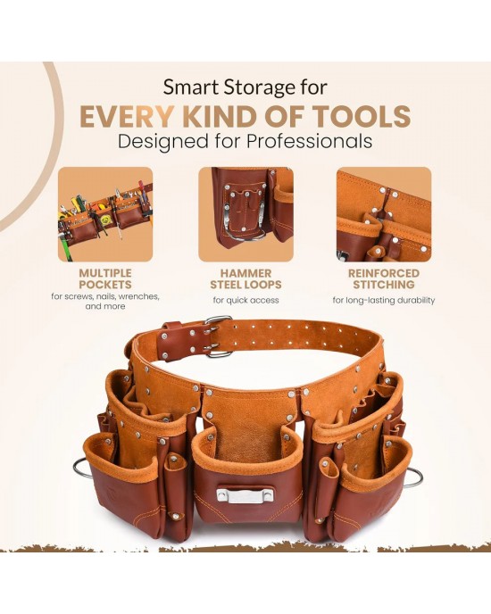 Pro Durable Work Belt for Carpenters & Tradesmen