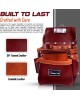 Rising Star Wears18 Pockets Maroon Craftsman’s Companion: Leather Tool Belt/bags/pouches With Back Support Field Worker