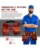 Rising Star Wears18 Pockets Maroon Craftsman’s Companion: Leather Tool Belt/bags/pouches With Back Support Field Worker