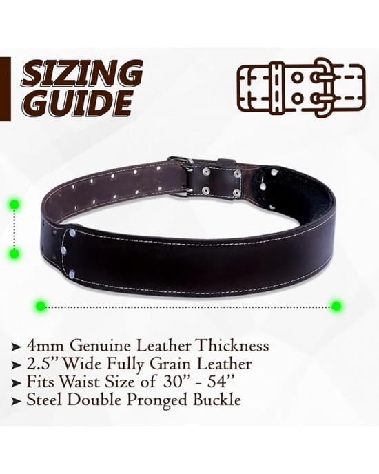 Leather Waist, Premium Leather with 4MM thickness Tool Belt