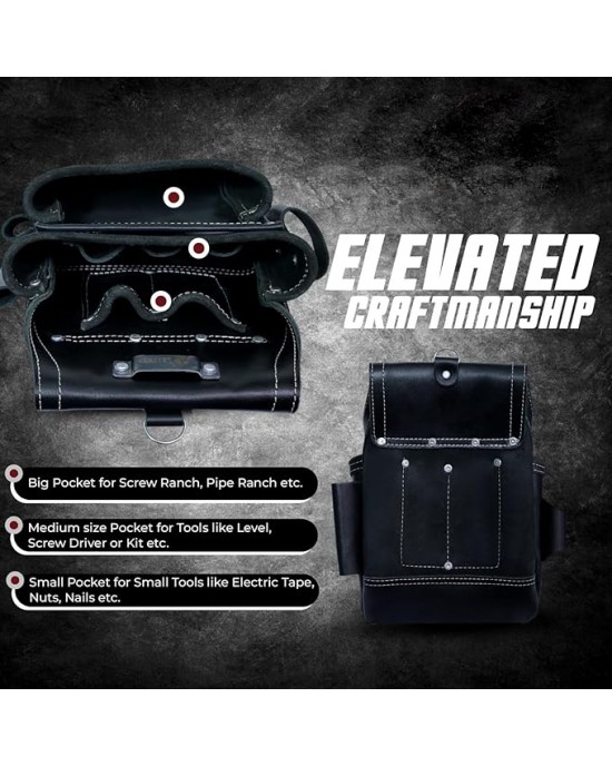 Premium Oil Tanned Leather Tool Belt, Tool Pouch