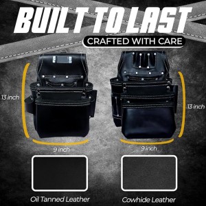 Premium Oil Tanned Leather Tool Belt, Tool Pouch