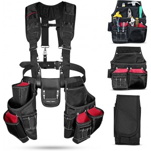 Construction Tool Belt with Framer, Electrician & Carpenter