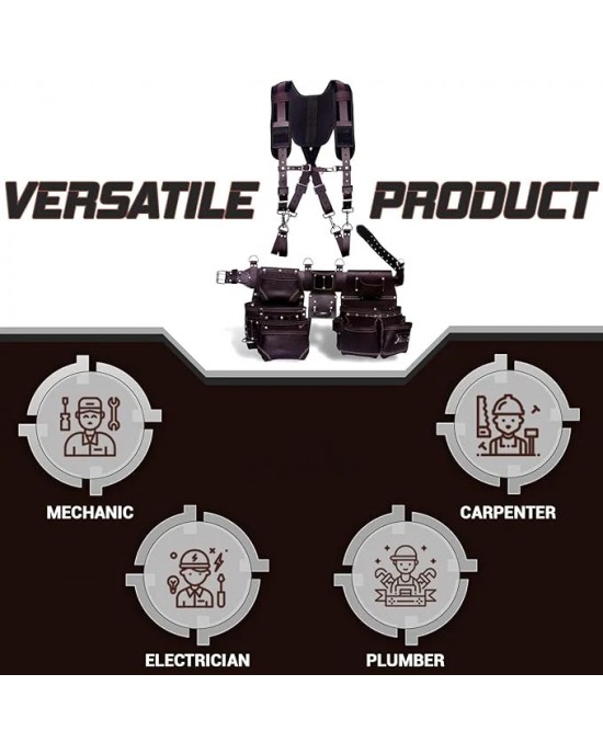 Durable Work Tool Belt for Carpenters & Tradesmen