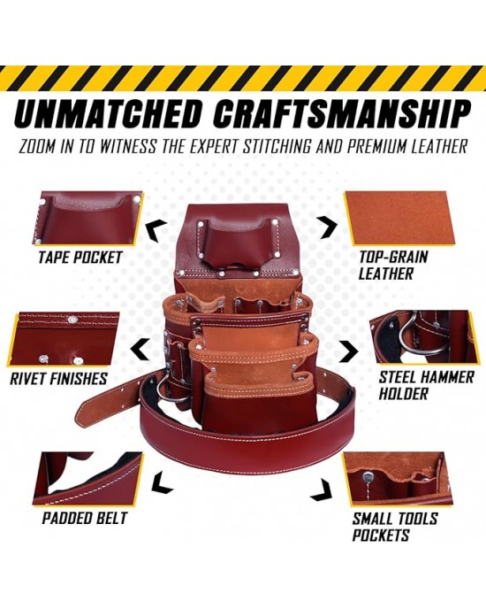 Tool Belt Pouch 12 Small Pocket