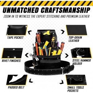 Tool Pouch for Construction,Heavy Duty Hammer Holder