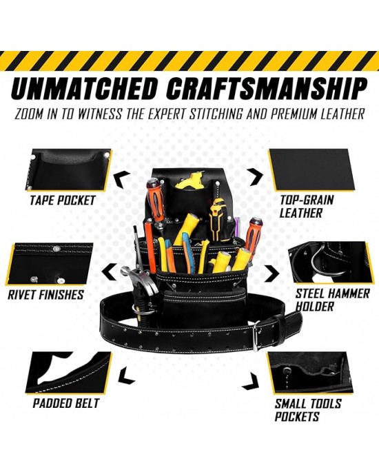 Tool Pouch for Construction,Heavy Duty Hammer Holder