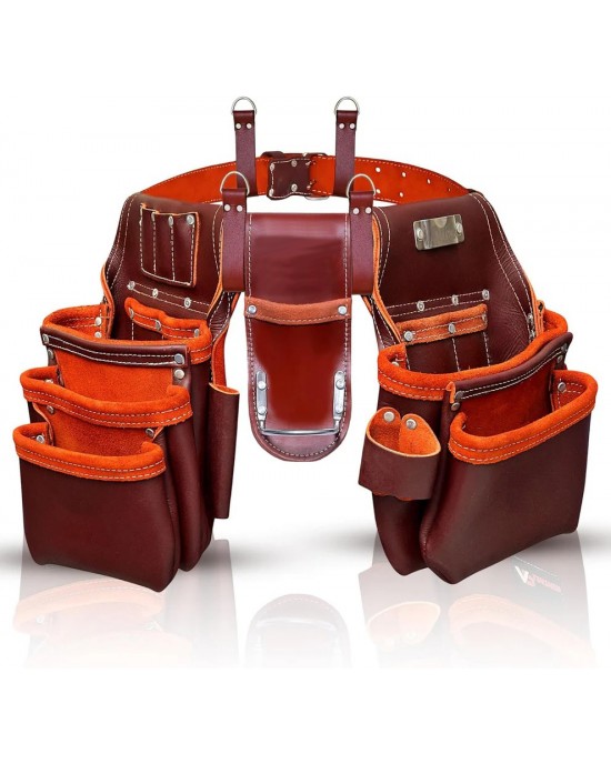 Premium Oil Tanned Leather Tool Belt, Tool Pouch