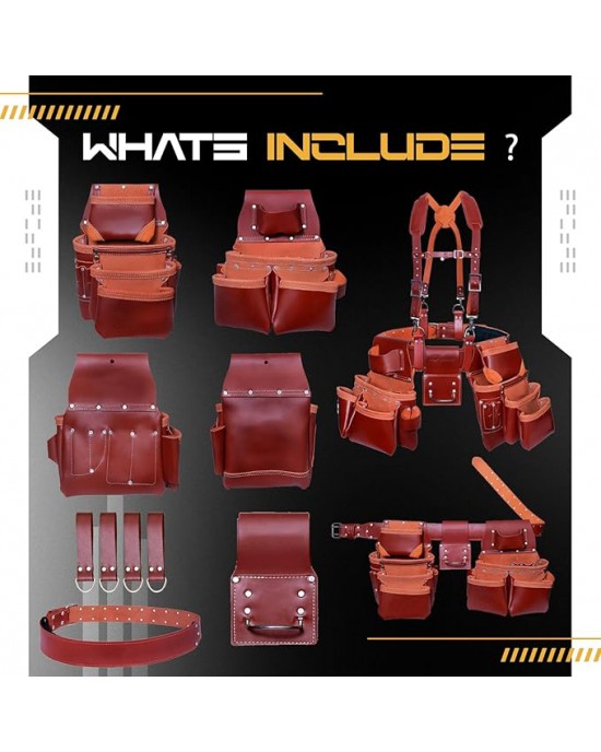 PRO-19 Tool Belt/Pouch/Bag with suspenders