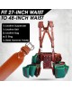 Heavy-Duty Green Tool Pouch for Men with Suspenders