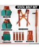 Heavy-Duty Green Tool Pouch for Men with Suspenders