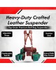 Heavy-Duty Green Tool Pouch for Men with Suspenders