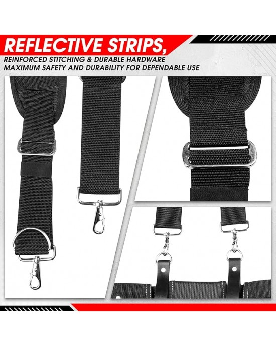 Tool Belt,Tool Pouch Green for men suspenders