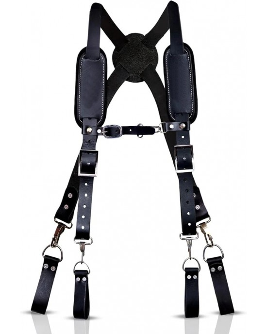 Heavy Duty Work Suspenders Tool Belt