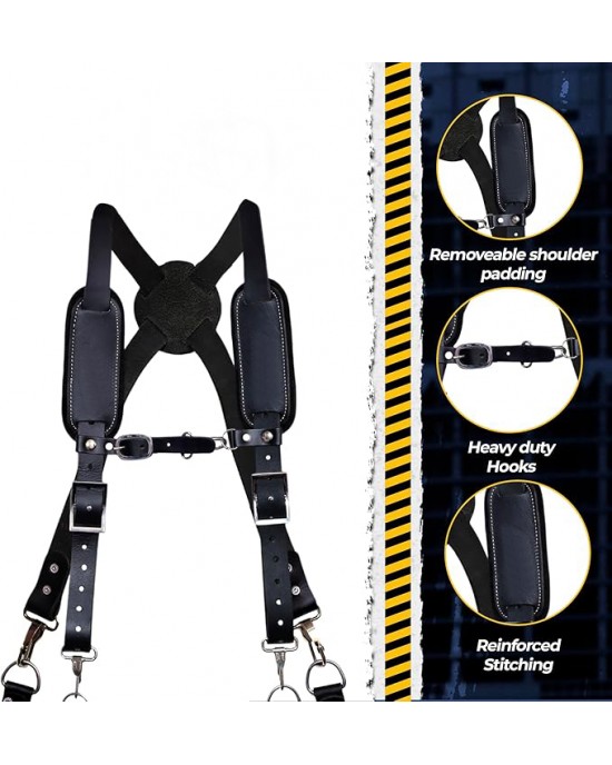 Heavy Duty Work Suspenders Tool Belt