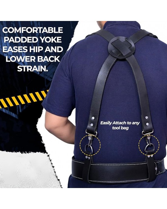 Heavy Duty Work Suspenders Tool Belt