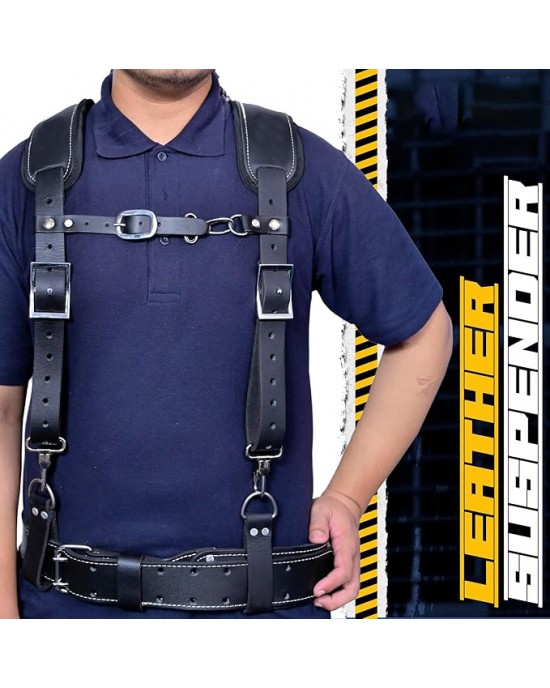 Heavy Duty Work Suspenders Tool Belt