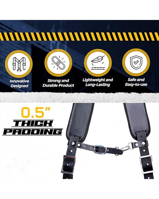 Heavy Duty Work Suspenders Tool Belt