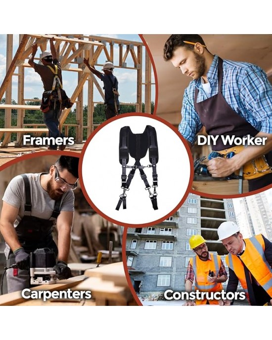 Tool Belts with Suspenders, with for Construction, Framers