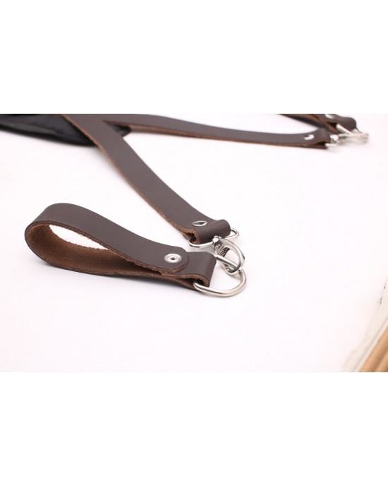 Leather suspender tool belt